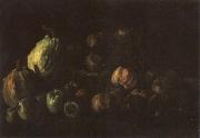 Still life with a Basket of Apples and Two Pumpkins (nn04) Vincent Van Gogh